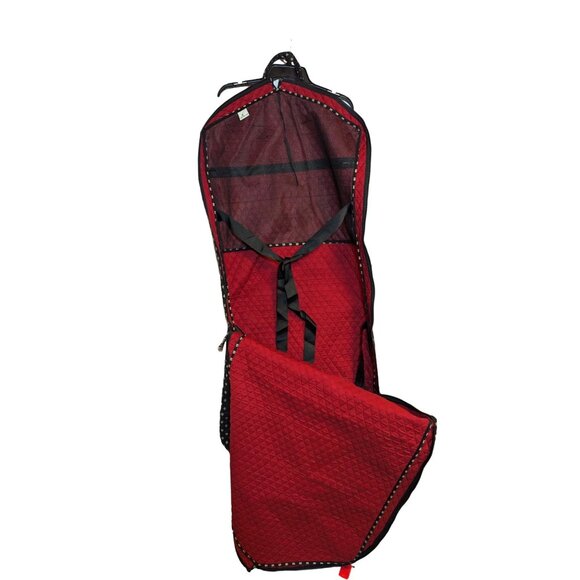 Vera Bradley Hanging Garment Bag Retired Pattern Black Provençal Fabric With Yel - Picture 9 of 11